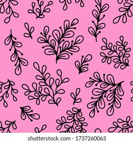 Seamless pattern with decorative floral background vector illustration