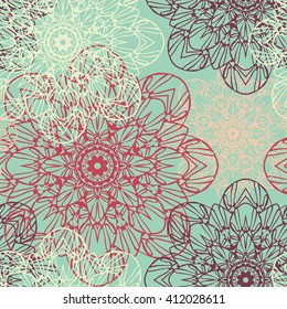 Seamless pattern. Decorative floral pattern in beautiful colors. Vector illustration