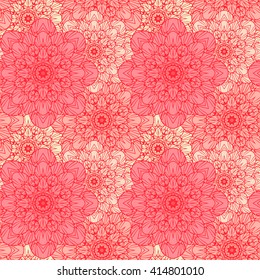 Seamless pattern. Decorative floral pattern in beautiful colors. Vector illustration