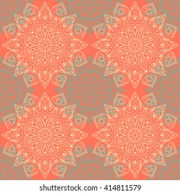 Seamless pattern. Decorative floral pattern in beautiful colors. Vector illustration