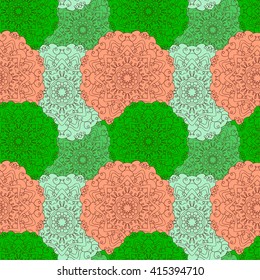 Seamless pattern. Decorative floral pattern in beautiful colors. Vector illustration