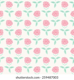 Seamless pattern with decorative floral ornament
