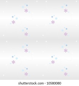 seamless pattern  decorative floral vector backdrop on silver silk