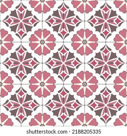 Nahtlose Muster dekorativ, Blumenmuster im Vintage Mandala Stil für Tätowierungen, Stoffe oder Dekorationen und mehr. Vektorgrafik.