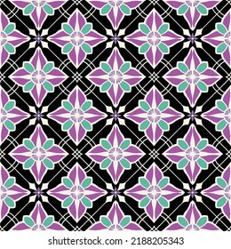 Nahtlose Muster dekorativ, Blumenmuster im Vintage Mandala Stil für Tätowierungen, Stoffe oder Dekorationen und mehr. Vektorgrafik.