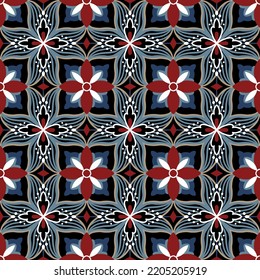 Decoración de estampado impecable, estampado floral en estilo mandala vintage para tatuajes, tejidos o decoraciones y más. Ilustración vectorial.