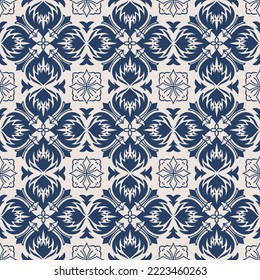 Seamless pattern decorative, flower pattern in vintage mandala style for tattoos, fabrics or decorations and more. Vector illustration.