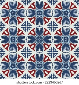 Seamless pattern decorative, flower pattern in vintage mandala style for tattoos, fabrics or decorations and more. Vector illustration.
