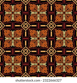 Seamless pattern decorative, flower pattern in vintage mandala style for tattoos, fabrics or decorations and more. Vector illustration.