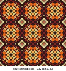 Decoración de estampado impecable, estampado floral en estilo mandala vintage para tatuajes, tejidos o decoraciones y más. Ilustración vectorial.