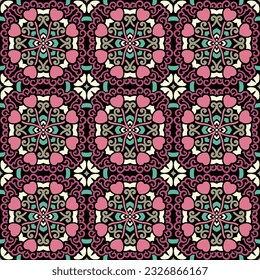 Decoración de estampado impecable, estampado floral en estilo mandala vintage para tatuajes, tejidos o decoraciones y más. Ilustración vectorial.
