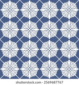 Seamless pattern decorative, flower pattern in vintage mandala style for tattoos, fabrics or decorations and more. Vector illustration.