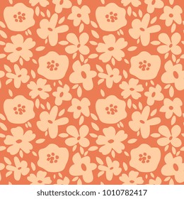 Seamless pattern with decorative flowers