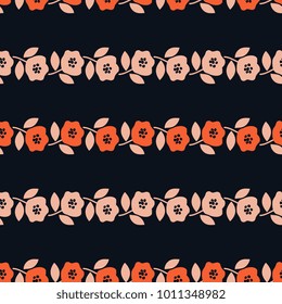 Seamless pattern with decorative flowers