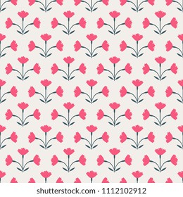 Seamless pattern with decorative flowers
