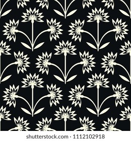Seamless pattern with decorative flowers