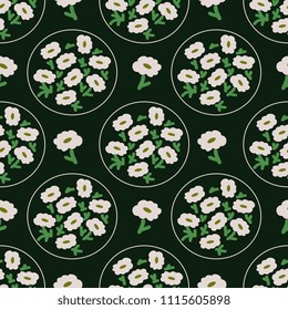 Seamless pattern with decorative flowers
