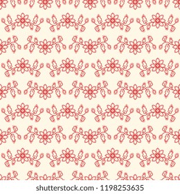 Seamless pattern with decorative flowers
