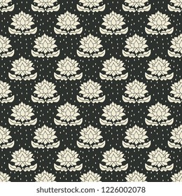 Seamless pattern with decorative flowers