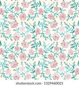 Seamless pattern with decorative flowers