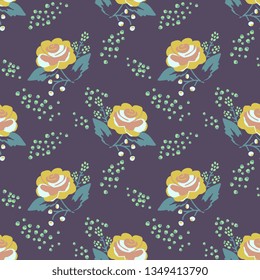 Seamless pattern with decorative flowers
