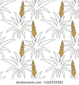 Seamless pattern with decorative flowers