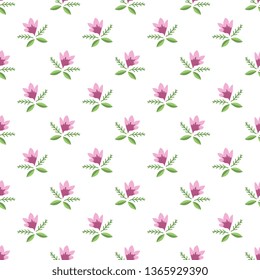 Seamless pattern with decorative flowers