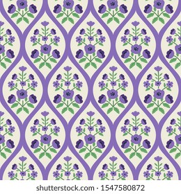 Seamless pattern with decorative flowers