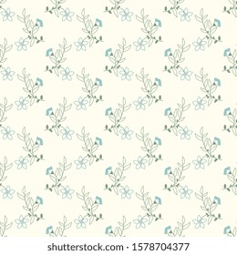 Seamless pattern with decorative flowers
