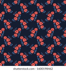 Seamless pattern with decorative flowers