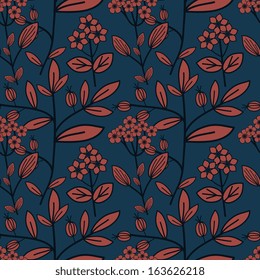 Seamless pattern with decorative flowers