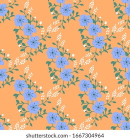 Seamless pattern with decorative flowers
