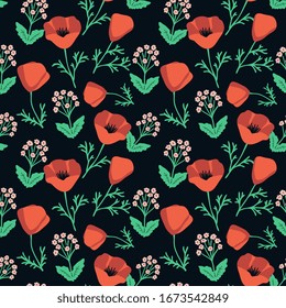 Nahtlose Muster mit dekorativen Blumen