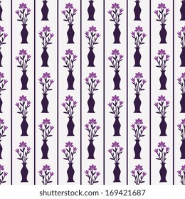 Seamless pattern with decorative flowers