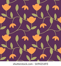 Seamless pattern with decorative flowers