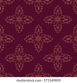 Seamless pattern with decorative flowers
