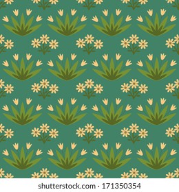 Seamless pattern with decorative flowers