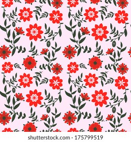 Seamless pattern with decorative flowers