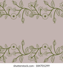 Seamless pattern with decorative flowers