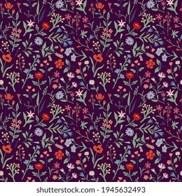 Seamless pattern with decorative flowers