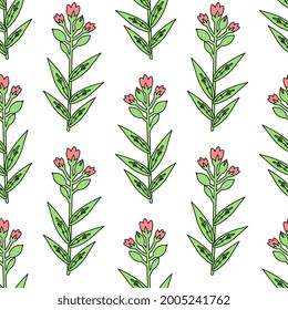 Seamless pattern with decorative flowers