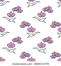 Seamless pattern with decorative flowers