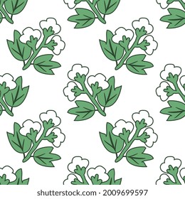 Seamless pattern with decorative flowers