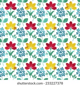 Seamless pattern with decorative flowers