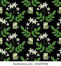 Seamless pattern with decorative flowers