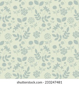 Seamless pattern with decorative flowers