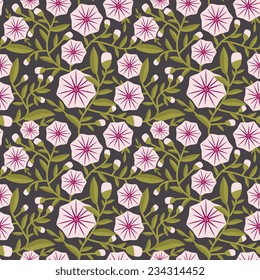Seamless pattern with decorative flowers