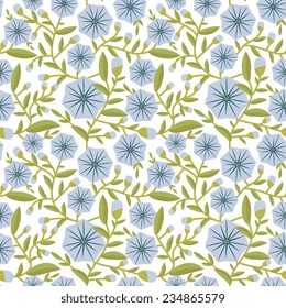 Seamless pattern with decorative flowers