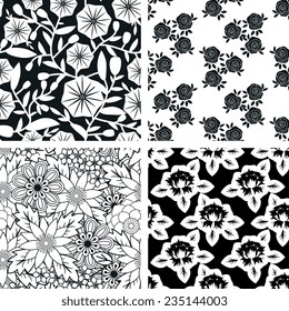 Seamless pattern with decorative flowers