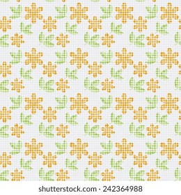 Seamless pattern with decorative flowers